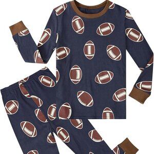 A&J DESIGN Boys Pajama Sets, 100% Cotton 2-Piece Sport Theme Pjs Set